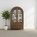Americana Farmhouse - Arched Display Cabinet - Dusty Taupe