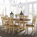Lindsey Farm - 7 Piece Trestle Table Set - Natural & Brown