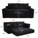 Convertible Loveseat Sofa Bed With Memory Foam & Steel Frame