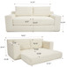 Convertible Loveseat Sofa Bed With Memory Foam & Steel Frame