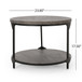 Coffee Table With Wood Patterned Tabletop And Iron Frame - Gray