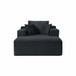 Convertible Chaise Lounge Chair With Wide Armrest & Throw Pillows
