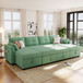 U-Shaped Sectional Sofa Bed With Storage And USB Ports