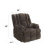 Power Motion Recliner With Lift Heating Massage Function - Brown