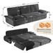 King Size Pull Out Sofa Bed, 3 In 1 Convertible Multifunctional