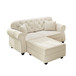 Upholstered Sofa Set With Nailhead Trim And Rolled Armrests, Includes Pillows