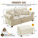Upholstered Sofa Set With Nailhead Trim And Rolled Armrests, Includes Pillows