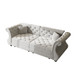 Oversized Chesterfield Pull Out Sofa Bed, Roll Arm Couch With Flower Tufting For Living Room