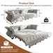 Oversized Chesterfield Pull Out Sofa Bed, Roll Arm Couch With Flower Tufting For Living Room