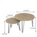 Round Nesting Coffee Table For Living Room (Set of 2)