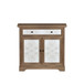 Accent Cabinet With Carved Floral Panels, Sideboard With Drawer And Double Doors - Antique Brown / White