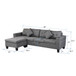 Sectional Sofa Set For Living Room With L Shape Chaise Lounge, Cup Holder And Left Or Right Hand Chaise Modern 4 Seat