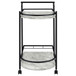 Desiree - 2-Tier Faux Marble Shelf Metal Bar Cart