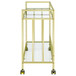 Cara - 2-tier Rectangular Glass Shelf Metal Bar Cart