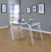 Amaturo - Glass Top Acrylic Writing Desk - Clear