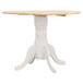 Allison - 5 Piece Round Drop Leaf Dining Table Set - White