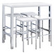 Natividad - 5 Piece Pub Height Bar Table Set - White High Gloss