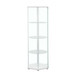 Zahavah - 4-Shelf Hexagonal Clear Glass Curio Cabinet