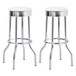 Retro - Upholstered Metal Swivel Bar Stool (Set of 2)