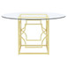 Starlight - Round Glass Top Metal Dining Table