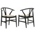 Crestmont - Wood Wishbone Dining Side Chair (Set of 2) - Black