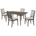 Onslow - 5 Piece Rectangular Dining Set - Dark Brown