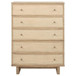 Kailani - 5-Drawer Bedroom Chest Of Drawers - Beige Oak