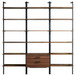 Owens - 3 Piece Wall Mounted Bookshelf Set - Walnut