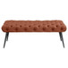 Ella - Upholstered Tufted Bench Metal Legs