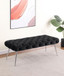 Ella - Upholstered Tufted Bench Metal Legs
