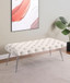 Ella - Upholstered Tufted Bench Metal Legs
