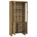 Adina - Tall Display Cabinet - Distressed Light Brown