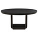 Leandro - 7 Piece Round Dining Table Set - Burnished Black