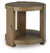 Flangren - Round End Table - Light Brown