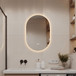 Smart Wall Mounted LED Touch Screen Mirror With Anti-Fog Function And Adjustable Lighting