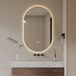 Smart Wall Mounted LED Touch Screen Mirror With Anti-Fog Function And Adjustable Lighting