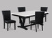 Tanner - Dining Table, Faux Carrara Marble - White / Black