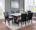 Tanner - Dining Table, Faux Carrara Marble - White / Black