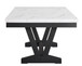 Vance - Faux Marble Dining Table - Charcoal & White