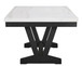 Varley - Genuine Marble Dining Table - Charcoal & White