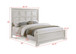 Alexandria - Queen Panel Bed- White