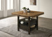 Oakly - Counter Height Table - Charcoal / Light Brown