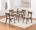 Weldon - 5 Piece Dining Room Set - Brown
