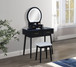 Cecilia - Vanity Table & Stool - Black