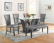Camelia - 6 Piece Dining Room Set - Gray