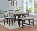 Fulton - 6 Piece Dining Room Set - Light Gray