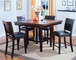 Fulton - 5 Piece Dining Room Set - Dark Brown