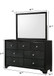 Micah - Twin 5 Piece Bedroom Set - Black