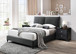 Jenn - King Upholstered Bed With Decking Board Set - Charcoal