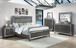 Refino - King Upholstered Bed - Gunmetal